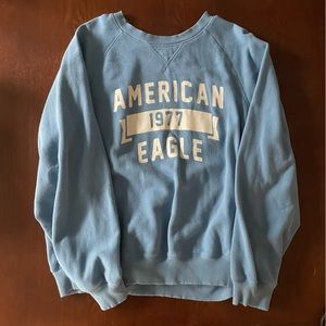 American Eagle blue graphic crewneck in size L